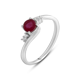 Серебряное кольцо с рубином 0.752ct
