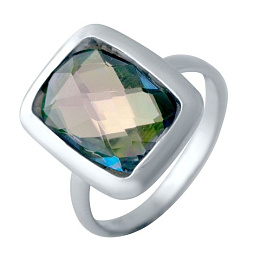 Серебряное кольцо с мистик топазом 4.338ct
