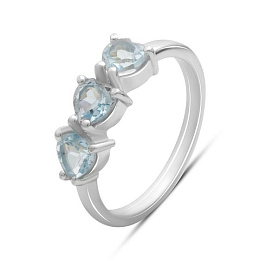 Срібна каблучка з топазом 1.6ct