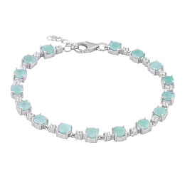 Серебряный браслет с изумрудом 8.179ct