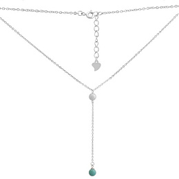 Silver necklace with turquoise