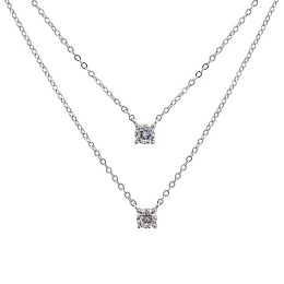 Серебряное колье с фианитами