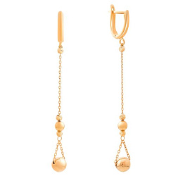 Gold earrings without stones