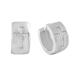 Silver Earrings with Fianites