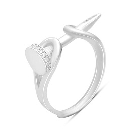 Серебряное кольцо с фианитами