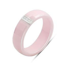 Silver ring with ceramics