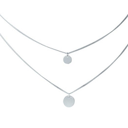 Серебряное колье без камней