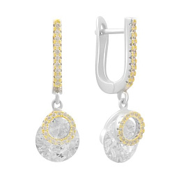 Серебряные серьги с фианитами