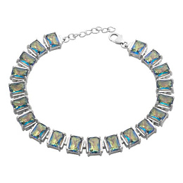 Серебряный браслет с мистик топазом