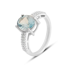Серебряное кольцо с топазом 3.237ct