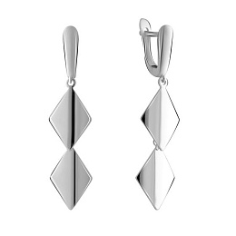Silver earrings without stones