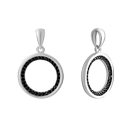 Срібна підвіска з фіанітами