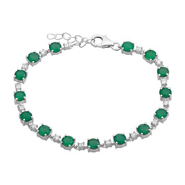 Серебряный браслет с агатом 7.518ct