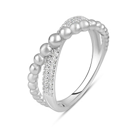 Серебряное кольцо с фианитами