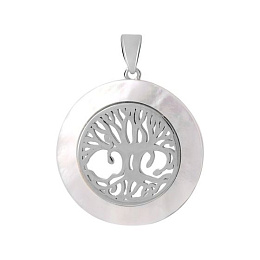 Серебряная подвеска с перламутром