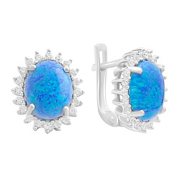 Серебряные серьги с опалом 2.533ct