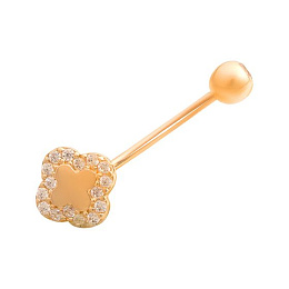 Sterling silver piercing with 0.2ct fianites