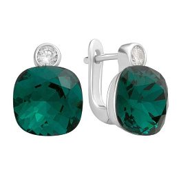 Серебряные серьги с фианитами