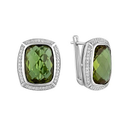Срібні сережки з султанітом 18.613ct
