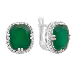 Silver earrings with agate (10.207 carats)