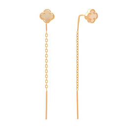 Золотые серьги с перламутром