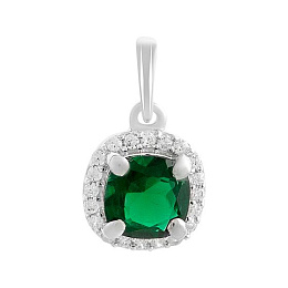 Срібна підвіска з смарагдом nano 1.115ct