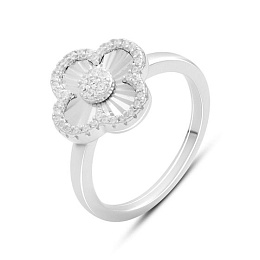 Серебряное кольцо с фианитами