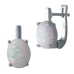 Серебряные серьги с опалом 1.772ct