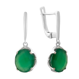 Silver earrings with agate (8.435 carats)