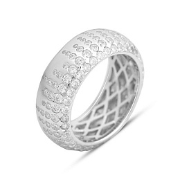 Silver Ring with Fianites