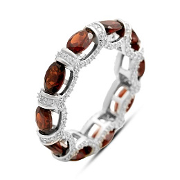 Silver ring with garnet 7.076ct