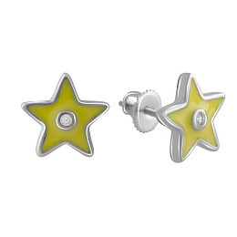 Silver earrings with yemallu