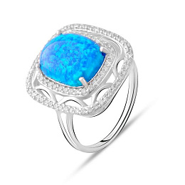 Silver ring with opal 2.135ct