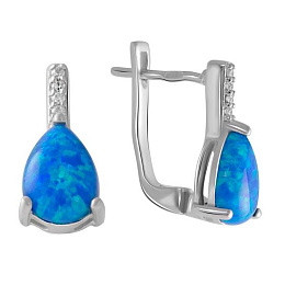 Серебряные серьги с опалом 2.003ct