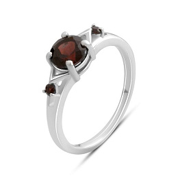 Sterling silver ring with garnet 1.075ct