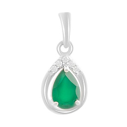 Серебряная подвеска с агатом 0.838ct