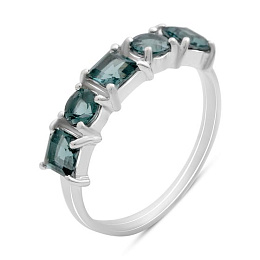 Серебряное кольцо с топазом Лондон Блю 1.283ct