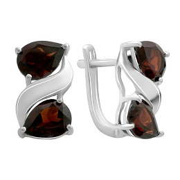 Silver earrings with garnet 4.9ct