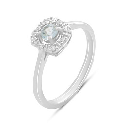 Срібна каблучка з топазом 0.42ct