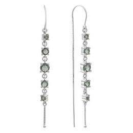 Серебряные серьги с топазом Лондон Блю 1.79ct