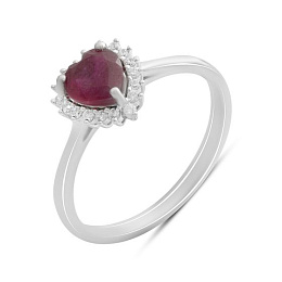 Silver ring with a 1.428 ct ruby