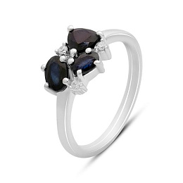 Срібна каблучка із сапфіром 1.548ct
