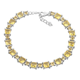 Серебряный браслет с цитрином nano