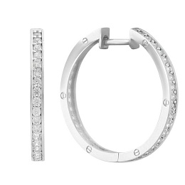 Золоті сережки з фіанітами 0.4ct