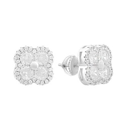 Silver Earrings with Fianites