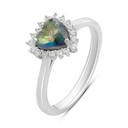Серебряное кольцо с мистик топазом 0.801ct