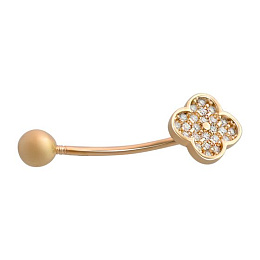 Sterling silver piercing with 0.23ct fianites