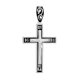 Срібний хрестик з емаллю