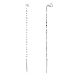 Серебряные серьги с фианитами