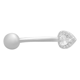 Серебряный пирсинг с фианитами
